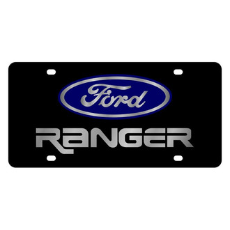 Eurosport Daytona® - Ford Motor Company Black License Plate with Silver Ranger Logo and Ford Emblem