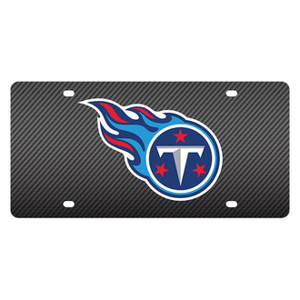 Eurosport Daytona® - Carbon Fiber License Plate with NFL Lazer Tag Tennessee Titans