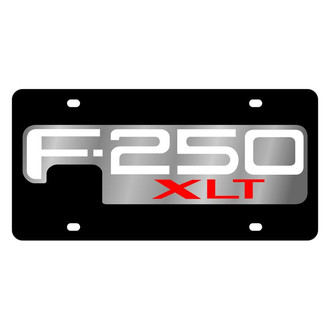 Eurosport Daytona® - Ford Motor Company Black License Plate with Silver F-250 XLT Logo