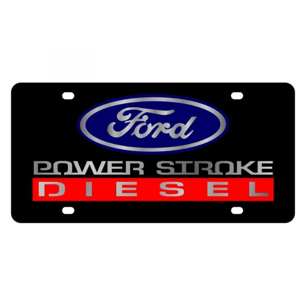 Eurosport Daytona® - Ford Motor Company License Plate with Power Stroke Diesel Logo and Ford Emblem