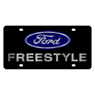 Eurosport Daytona® - Ford Motor Company Black License Plate with Silver Freestyle Logo and Ford Emblem