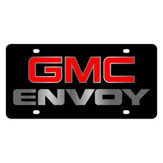 Eurosport Daytona® - GM Black License Plate with Silver GMC Envoy Logo