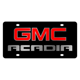 Eurosport Daytona® - GM Black License Plate with Silver GMC Acadia Logo