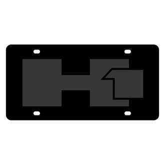 Eurosport Daytona® - GM Black License Plate with Black Hummer H1 Logo