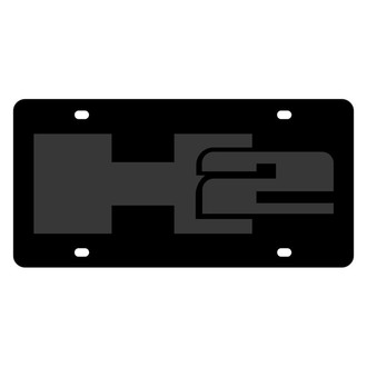 Eurosport Daytona® - GM Black License Plate with Black H2 Logo