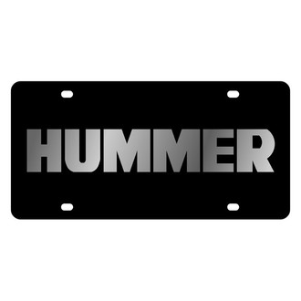 Eurosport Daytona® - GM Black License Plate with Silver Hummer Logo