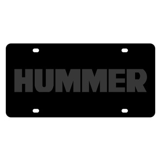 Eurosport Daytona® - GM Black License Plate with Black Hummer Logo