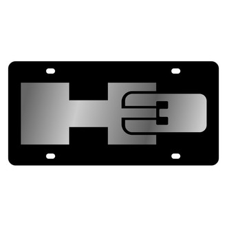 Eurosport Daytona® - GM Black License Plate with Silver H3 Logo