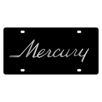 Eurosport Daytona® - Ford Motor Company Black License Plate with Silver Mercury Retro Script Logo