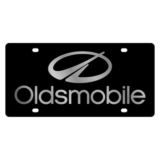 Eurosport Daytona® - GM Black License Plate with Silver Oldsmobile Logo and Emblem