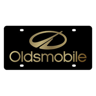 Eurosport Daytona® - GM Black License Plate with Gold Oldsmobile Logo and Emblem