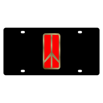 Eurosport Daytona® - GM Black License Plate with Gold Oldsmobile Rocket Emblem