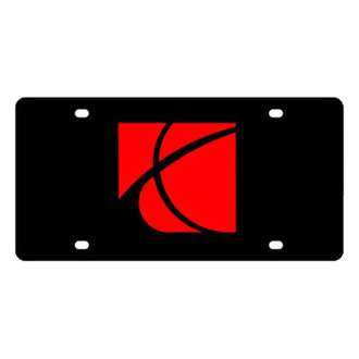 Eurosport Daytona® - GM Black License Plate with Red Saturn Emblem