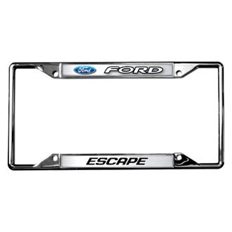 Eurosport Daytona® - Ford Motor Company 4-Hole Chrome License Plate Frame with Ford Escape Logo and Emblem