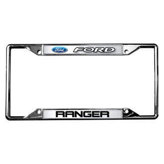 Eurosport Daytona® - Ford Motor Company 4-Hole Chrome License Plate Frame with Ford Ranger Logo and Emblem