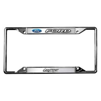 Eurosport Daytona® - Ford Motor Company 4-Hole Chrome License Plate Frame with Ford Lightning Logo