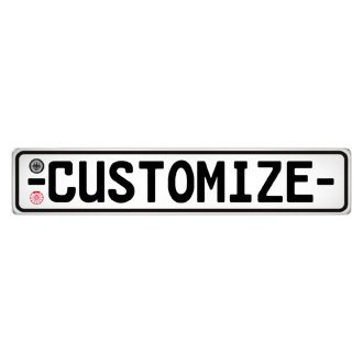 Eurosport Daytona® - White Random 21" Original Europlate with Black Letters