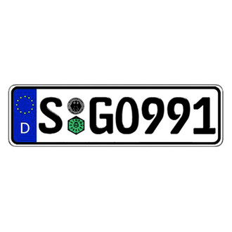 Eurosport Daytona® - Germany, Stutttgart Random Authentic EEC Europlate™ License Plate