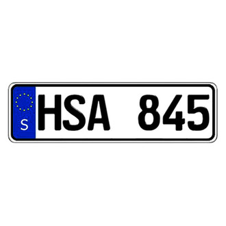 Eurosport Daytona® - Sweden Random Authentic EEC Europlate™ License Plate