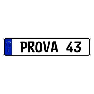 Eurosport Daytona® - Italy - PROVA Random Authentic EEC Europlate™ License Plate