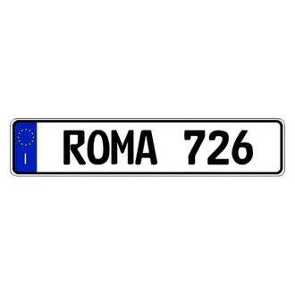 Eurosport Daytona® - Italy - ROMA Custom Authentic EEC Europlate™ License Plate