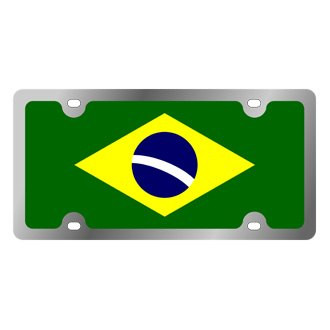 Eurosport Daytona® - International Flag License Plate with Brazil Logo
