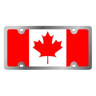 Eurosport Daytona® - International Flag License Plate with Canada Leaf Logo