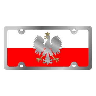 Eurosport Daytona® - International Flag License Plate with Poland Logo