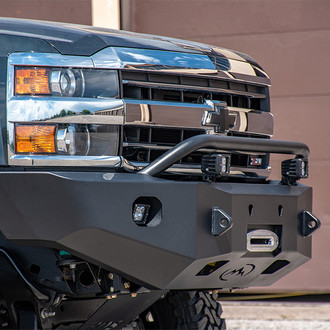 Expedition One® - Full Width Black Powder Coated Front Winch HD Bumper