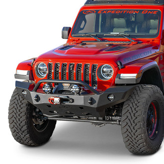 Expedition One® - Trail Series 2 Full Width Black Powder Coated Front Winch HD Bumper