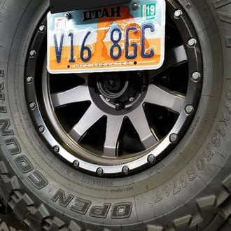 Expedition One® - Raven Textured Powder Coat License Plate Bracket with 3rd LED Brake Light