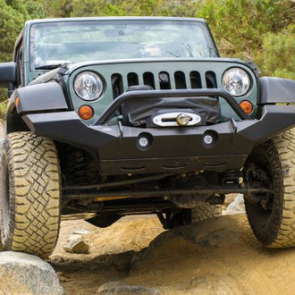 Expedition One® - Mule™ Full Width Black Powder Coated Front Winch HD Bumper