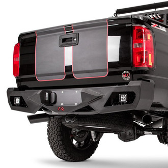 Fab Fours® - Vengeance Full Width Black Powder Coated Rear HD Bumper