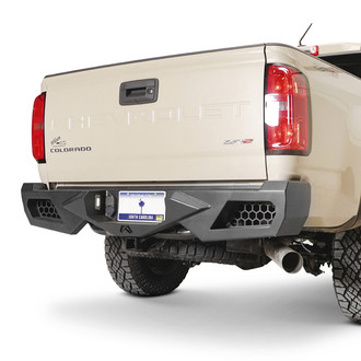 Fab Fours® - Vengeance Full Width Black Powder Coated Rear HD Bumper