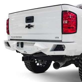 Fab Fours® - Vengeance Full Width Black Powder Coated Rear HD Bumper