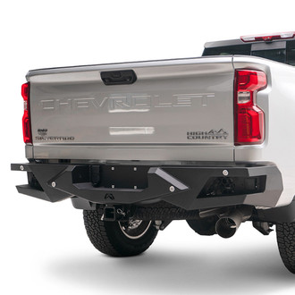 Fab Fours® - Vengeance Full Width Black Powder Coated Rear HD Bumper