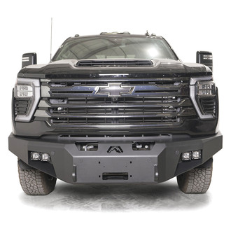 Fab Fours® - New Premium Full Width Black Powder Coated Front Winch HD Bumper