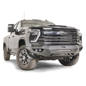 Fab Fours® - Vengeance Full Width Black Powder Coated Front HD Bumper