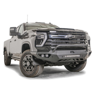 Fab Fours® - Vengeance Full Width Black Powder Coated Front HD Bumper with Pre-Runner Guard
