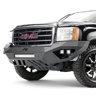 Fab Fours® - Vengeance Full Width Black Powder Coated Front HD Bumper