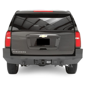 Fab Fours® - Premium Full Width Black Powder Coated Rear HD Bumper