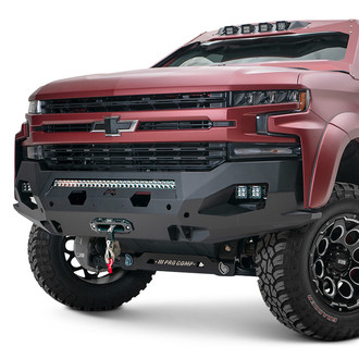 Fab Fours® - Matrix Full Width Black Powder Coated Front Winch HD Bumper