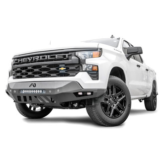 Fab Fours® - Vengeance Full Width Black Powder Coated Front HD Bumper