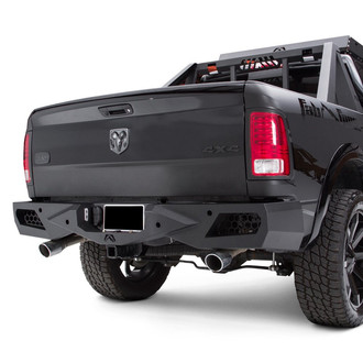 Fab Fours® - Vengeance Full Width Black Powder Coated Rear HD Bumper