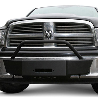Fab Fours® - Large Frame Black Powder Coat Winch Mount with Hoop