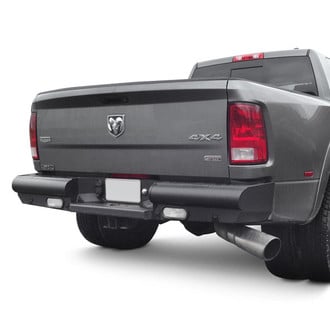 Fab Fours® - Black Steel Elite Full Width Black Powder Coated Rear HD Bumper