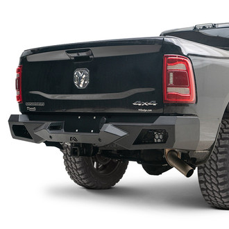 Fab Fours® - Vengeance Full Width Black Powder Coated Rear HD Bumper
