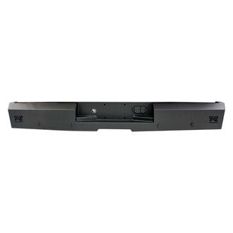 Fab Fours® - Red Steel Full Width Black Powder Coated Rear HD Bumper
