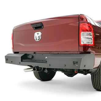 Fab Fours® - Red Steel Full Width Black Powder Coated Rear HD Bumper