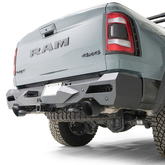Fab Fours® - Vengeance Full Width Black Powder Coated Rear HD Bumper